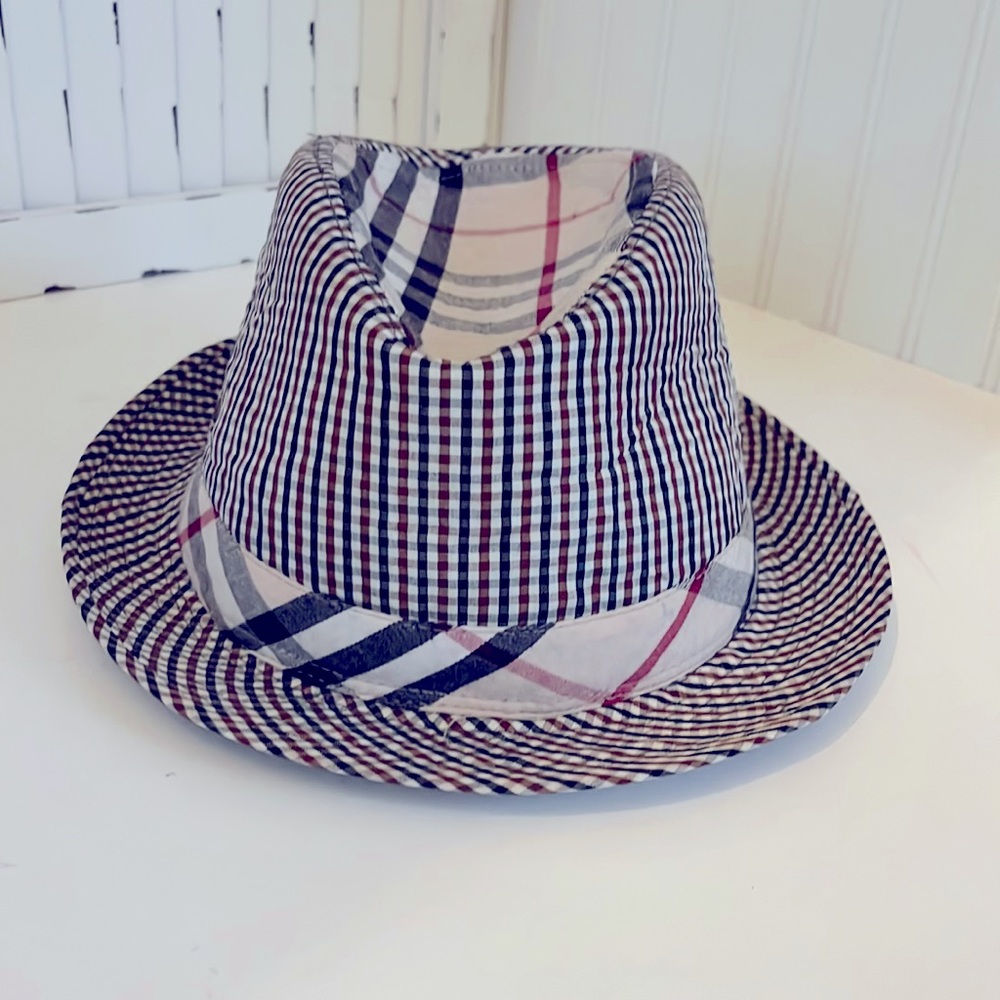 Vintage Burberry hat with original pins on both sides